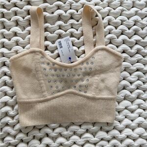 INTERMIX Beige Studded Bralette
